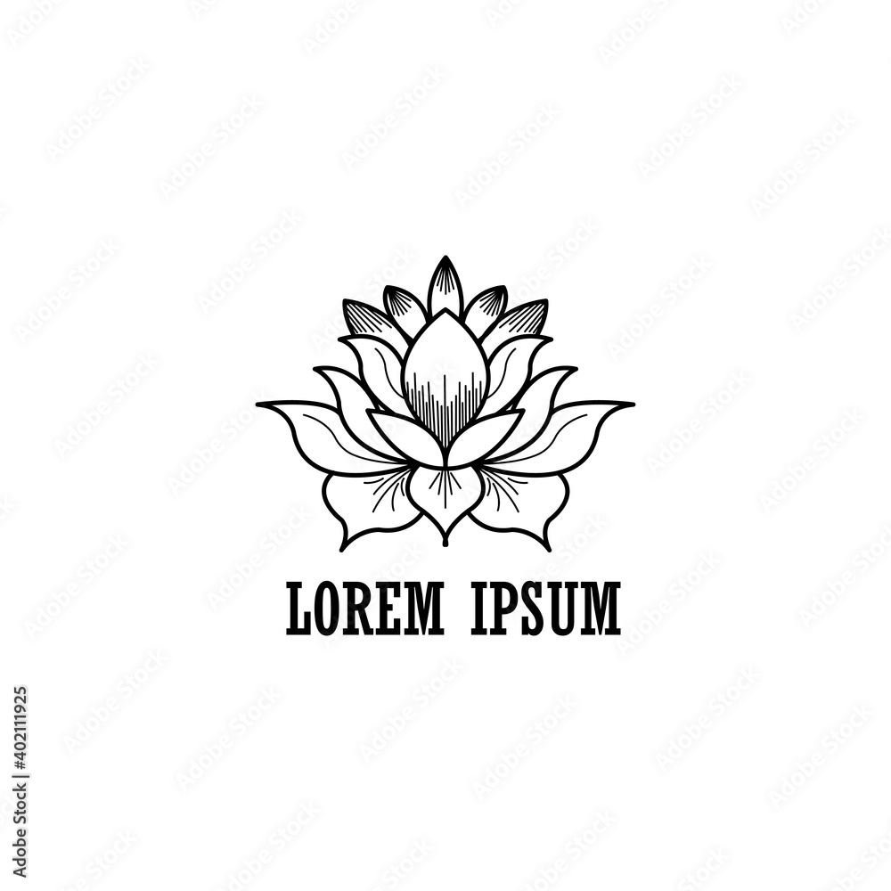 flower outline logo abstract vector design illustration flower outline logo abstract vector design illustration