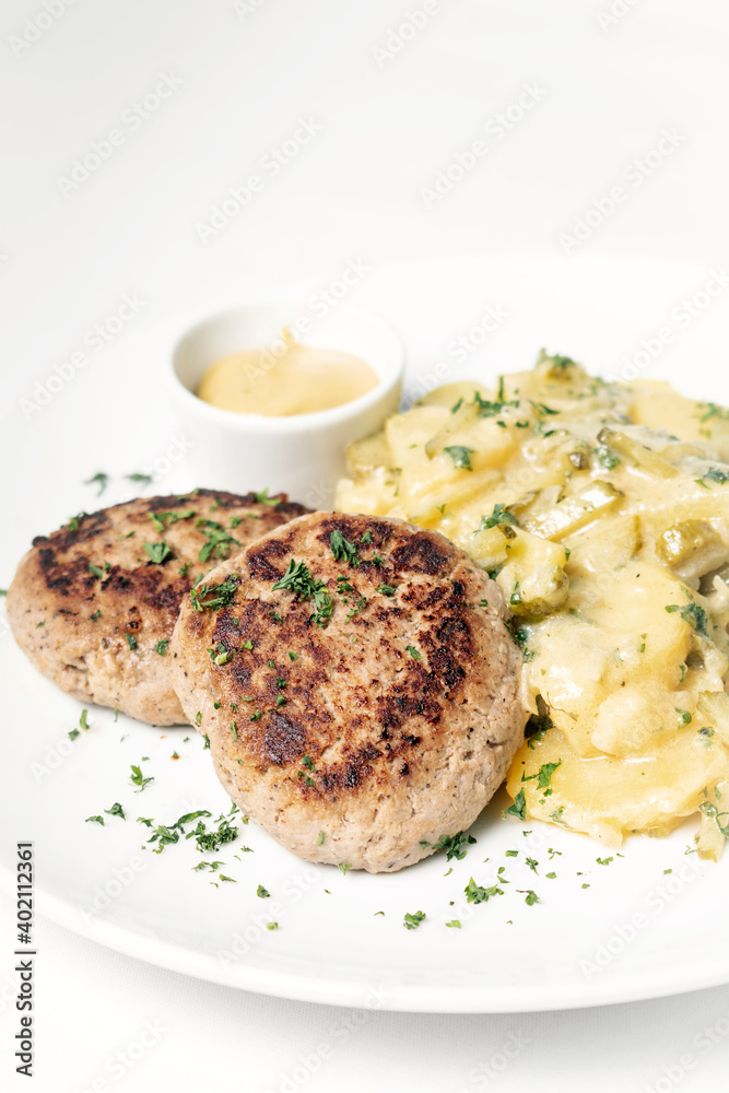german frikadellen meatballs with creamy onion fried potatoes german frikadellen meatballs with creamy onion fried potatoes