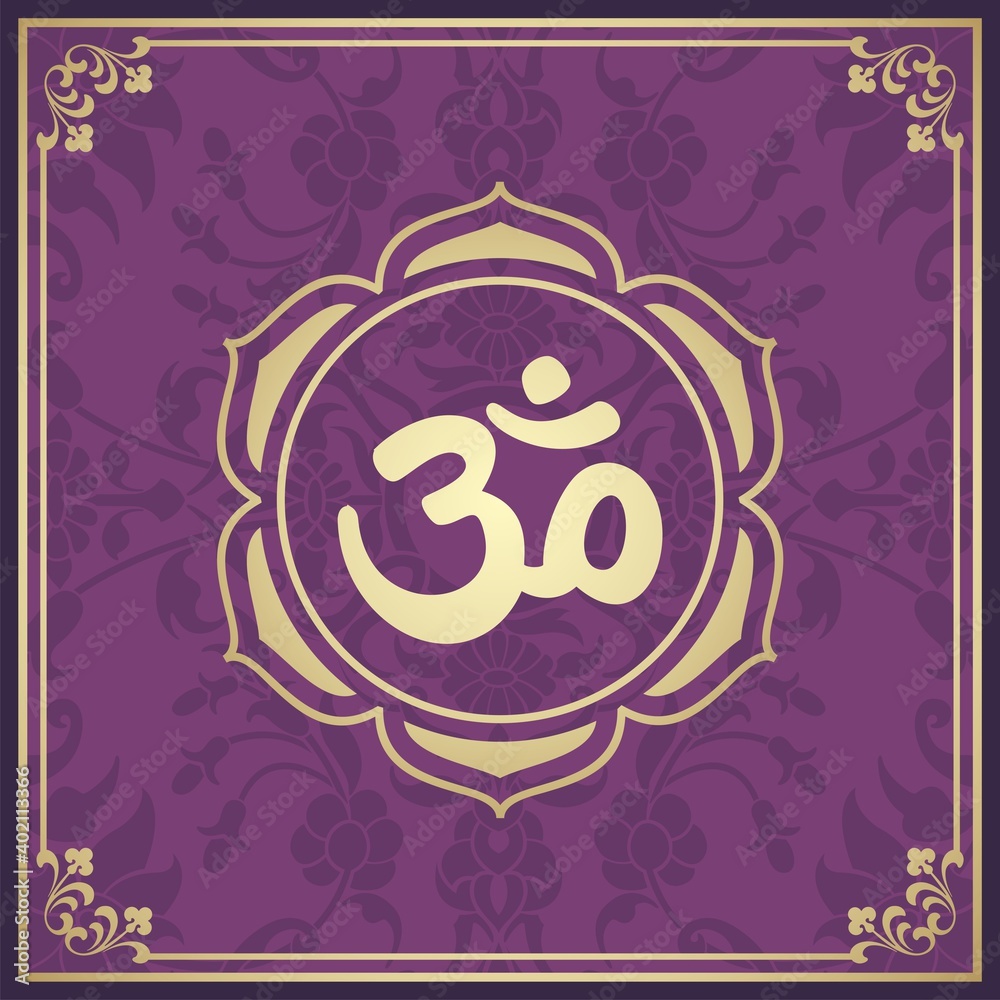 aum syllable , paisley design ,Hinduism , India	