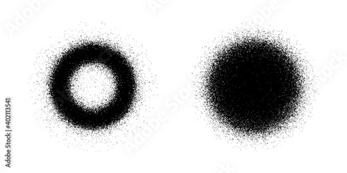 Vector Spray paint. Graffiti spray banner. Spray paint shapes. Vector illustration