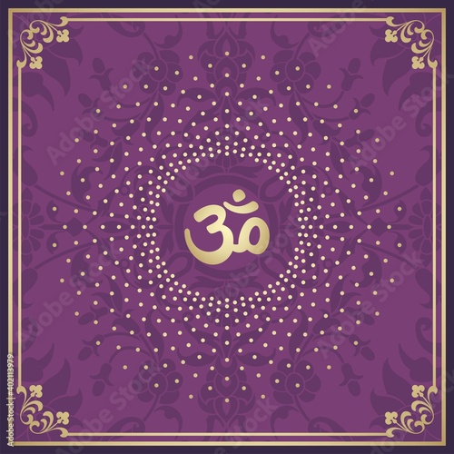 aum syllable , paisley design ,Hinduism , India	