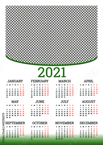 Wall Calendar 2021 (1) page Design