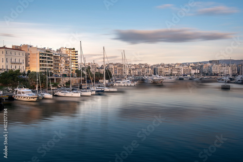 Panoramic view of Psalimani,Marina Zeas, Piraeus,Greece