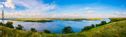 View of steppe and upper area river Don in Russia