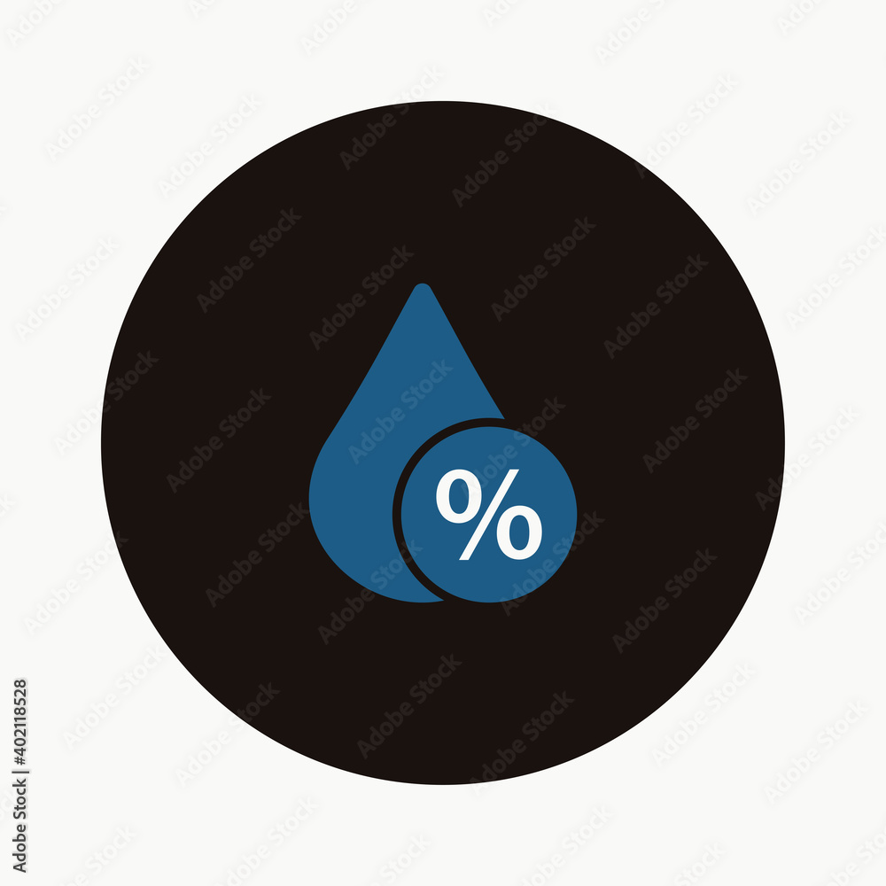 Weather humidity percent icon vector illustration Weather humidity percent icon vector illustration