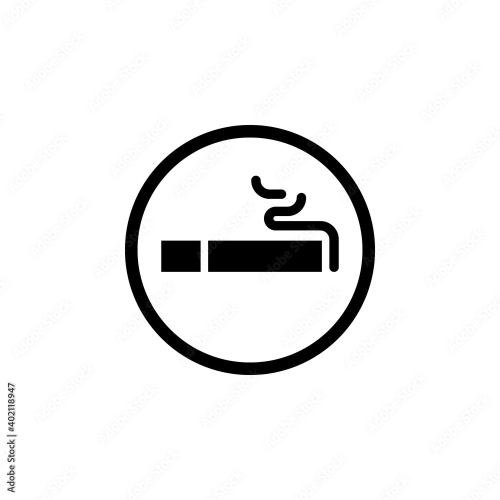 Smoking area icon vector design Smoking area icon vector design