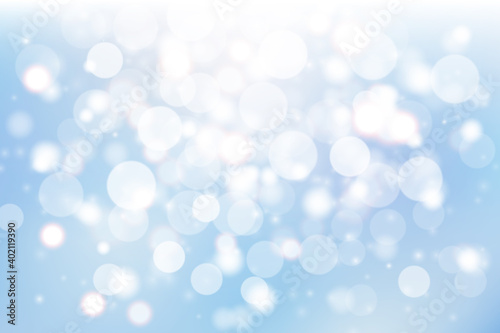 abstract blue bokeh background. vector illustration of winter background 
