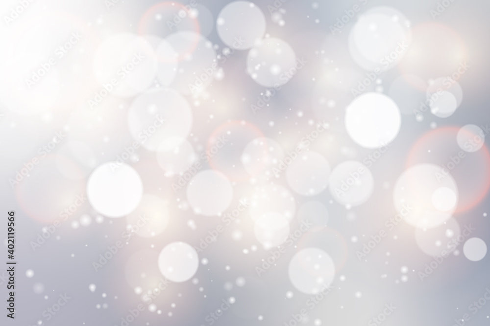 vector abstract magical bokeh light on gradient blue grey background