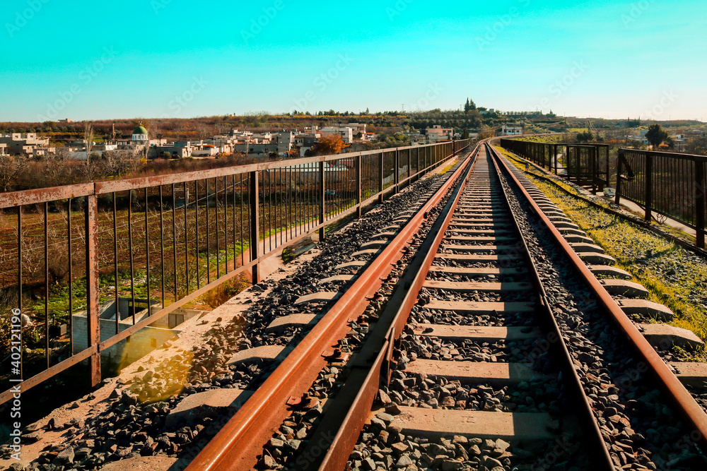 Obraz premium railway in the countryside