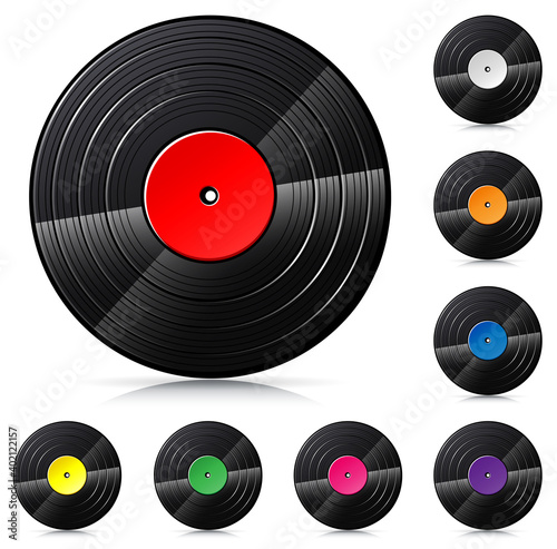 Vector vinyl record isolated illustration