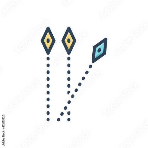 Color illustration icon for separate