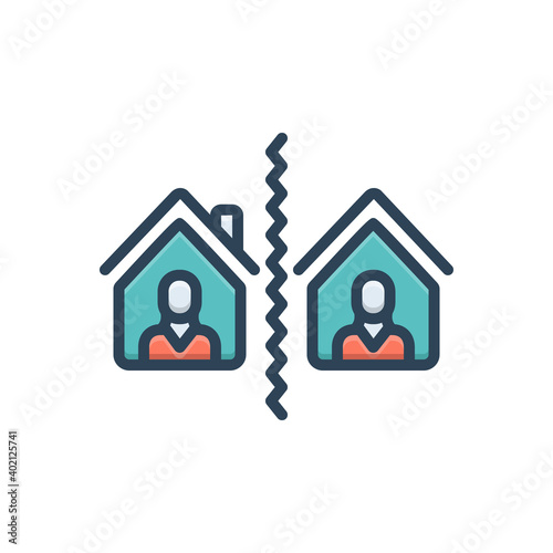 Color illustration icon for separate 