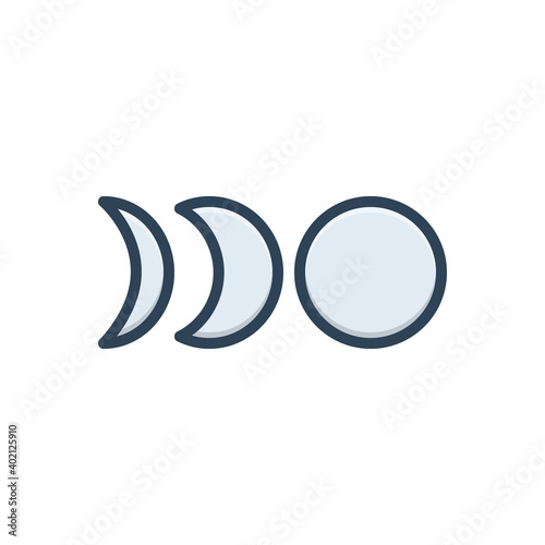 Color illustration icon for phase