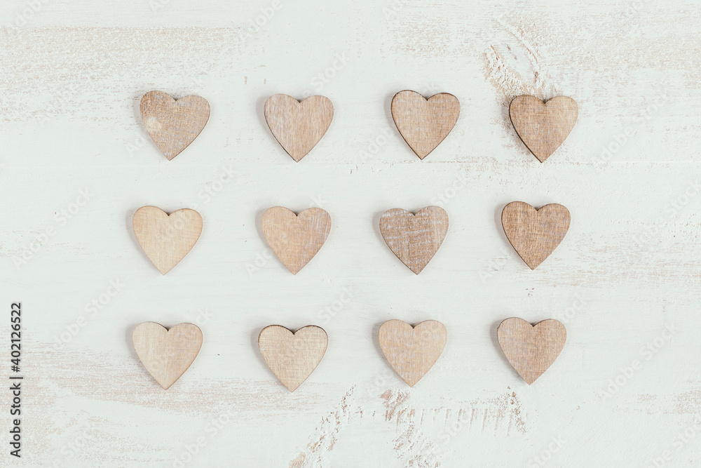 Obraz premium wooden heart pattern