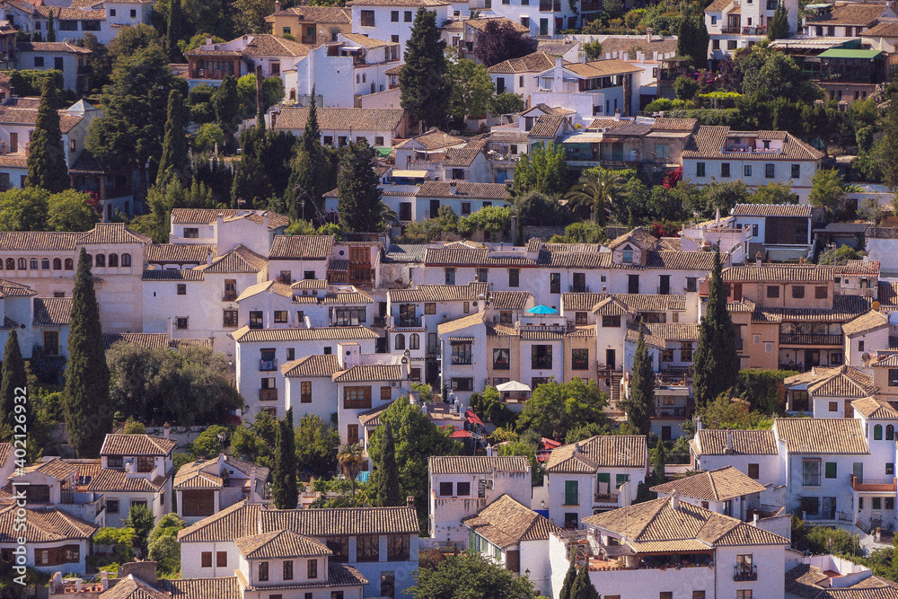 Scene from Albaicín, Granada, Spain.