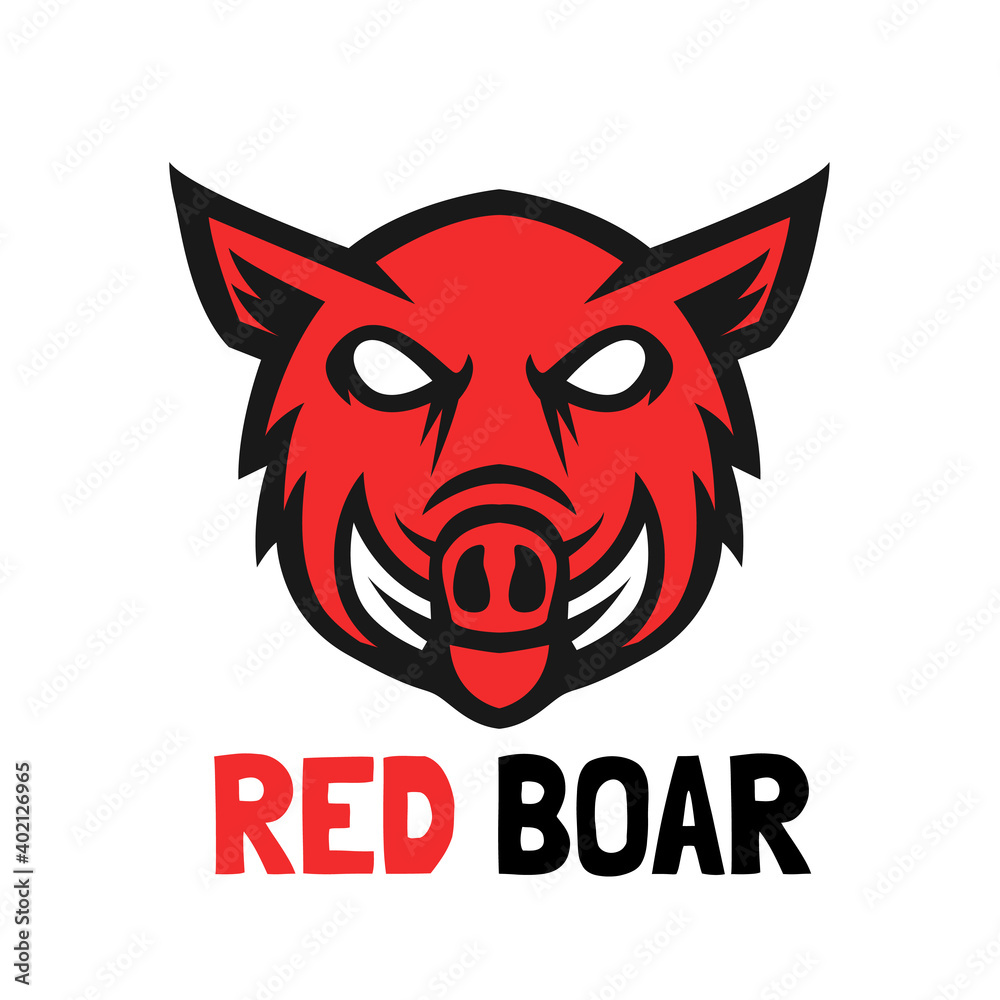 Red boar design vector illustration. Wild boar vector illustration. Red boar design vector illustration. Wild boar vector illustration.