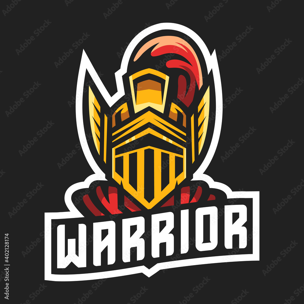 Warrior Mascot Logo Design Vector Illustration Stock Vector Adobe Stock 1000 F 402128174 IgqpTieMWoArUGtjLeTHvcTWudyGMTzU