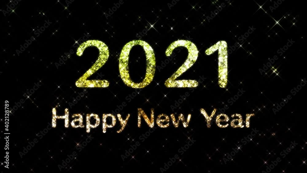 Happy New Year 2021 loop video material
