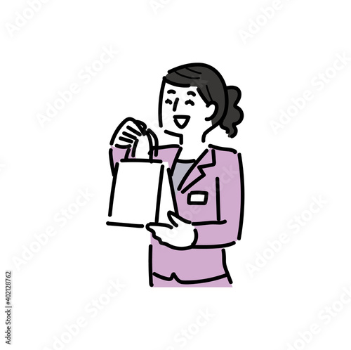 Wallpaper Mural 百貨店で販売員として働く20代の女性 Torontodigital.ca