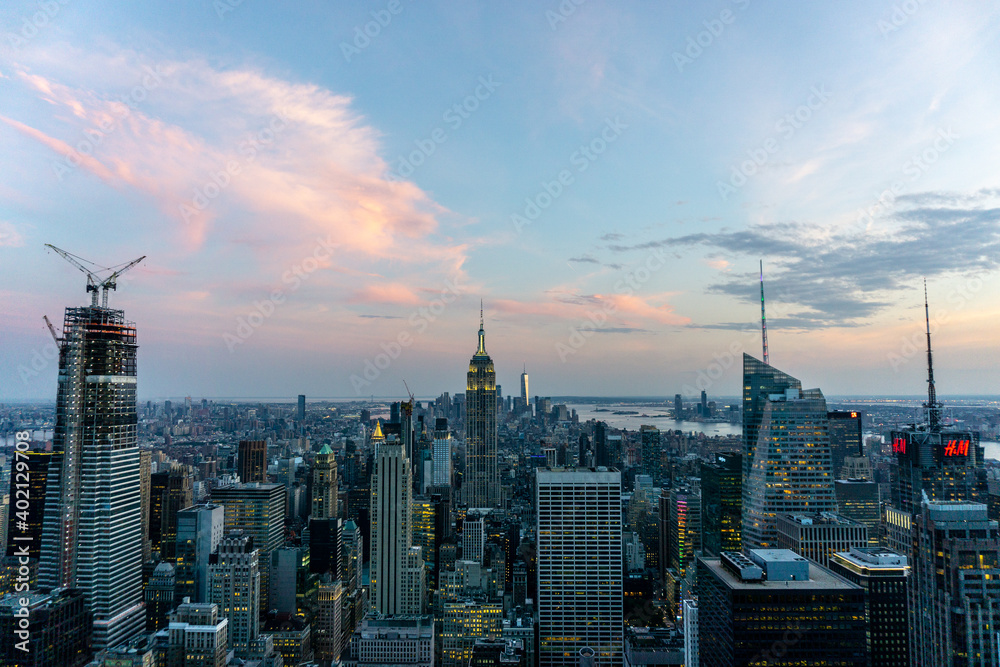 Obraz premium Skyline of New york city is One of the best night view in the world.