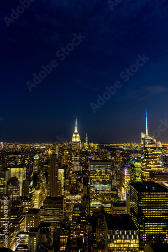 Skyline of New york city is One of the best night view in the world. © sayrhkdsu