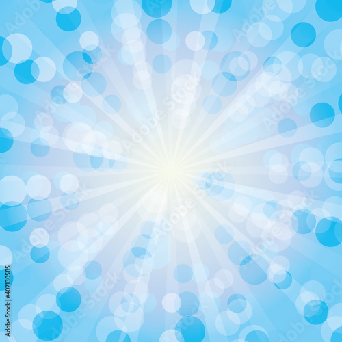 Beautiful blue lens background. Vector marketing backdrop.