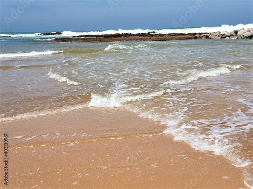crossing waves Morocco beach