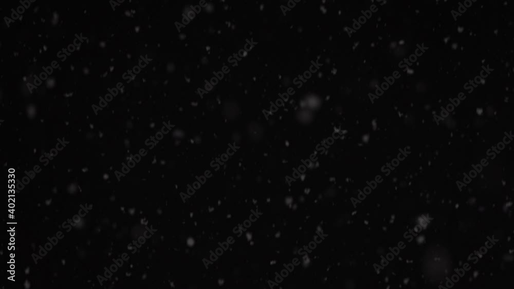 real winter snowfall, with real snowflakes slowly falling on black background real winter snowfall, with real snowflakes slowly falling on black background