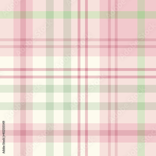 Seamless pattern in stylish pink and green colors for plaid, fabric, textile, clothes, tablecloth and other things. Vector image.