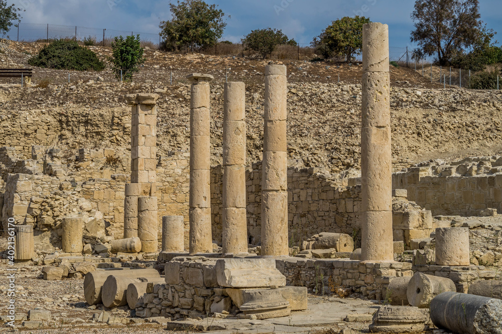 Amathus archeological site on Cyprus. Ancient city of Amathous photpgraphed in September 2017