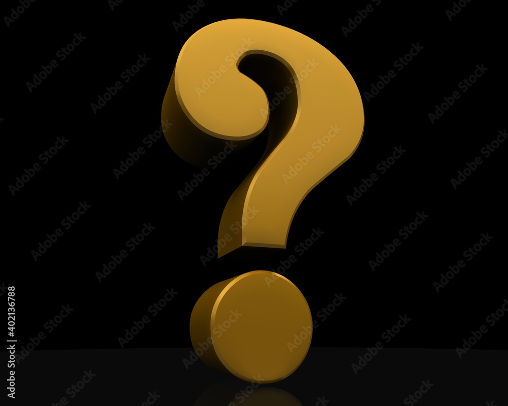 Question mark gold 3d Question mark gold 3d