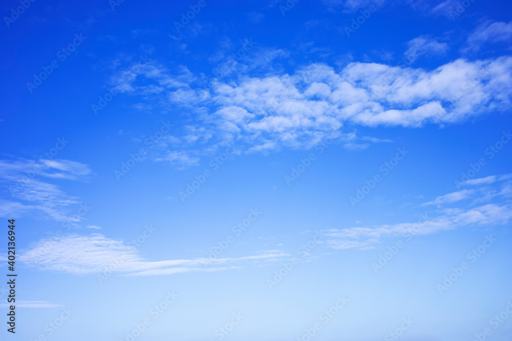 Blue sky background and white clouds soft focus, and copy space Blue sky background and white clouds soft focus, and copy space