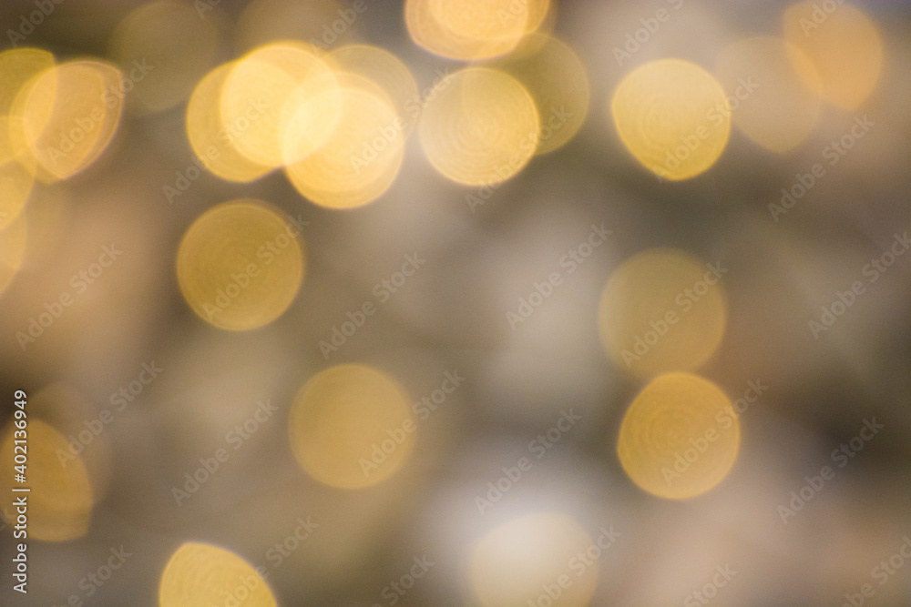 Obraz premium Festive Christmas bokeh. Beautiful golden lights for design