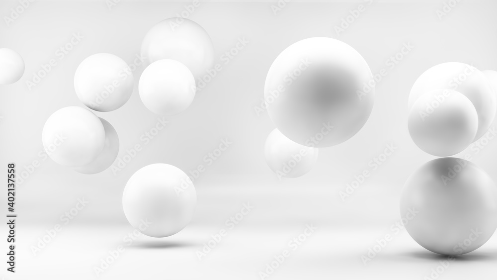 Minimal spheres 3d rendering background Minimal spheres 3d rendering background