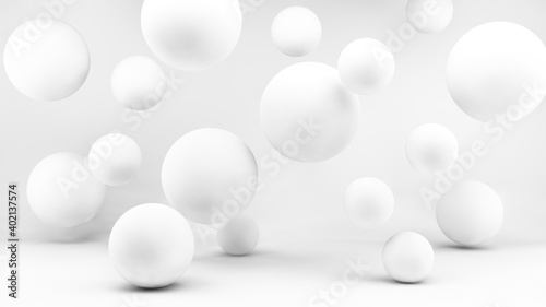 floating spheres minimal 3d