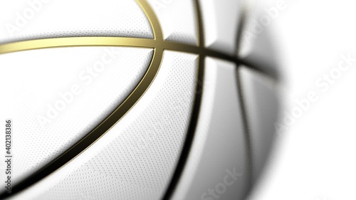 Basketball and Particles. 3D illustration. 3D high quality rendering. 3D CG.  © DRN Studio