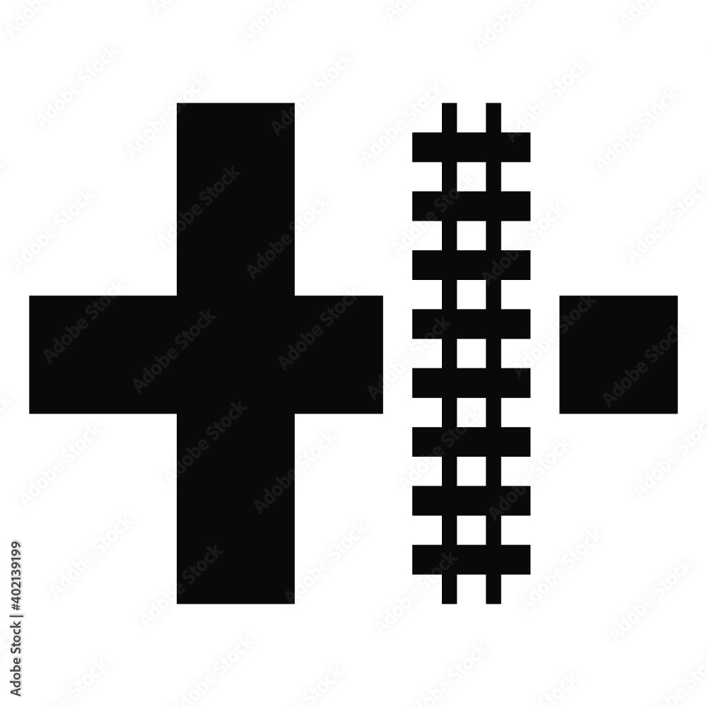 Obraz premium Parallel Railroad Crossing Sign