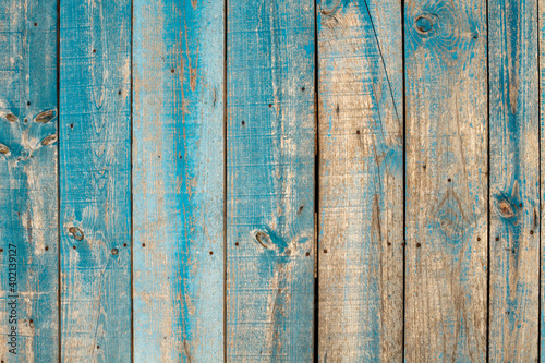 Distressed wooden planks wall