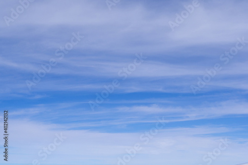 Fototapeta Naklejka Na Ścianę i Meble -  Aerial view of cloudscape seen through the airplane window. Space for text