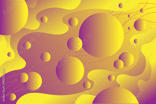 Light yellow abstract background and space ball