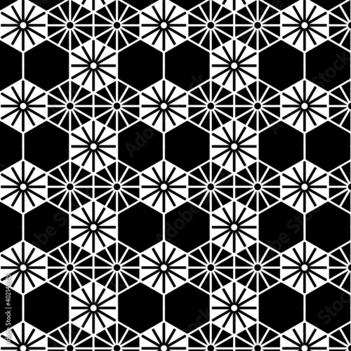 Vector seamless pattern with lettering Happy Easter and mandala shape. Perfect texture for your easter printing and textile design, paper, fabric, book cover, web and magazine pages background.