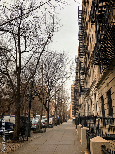 Rua do lado Norte do Central park em Nova York