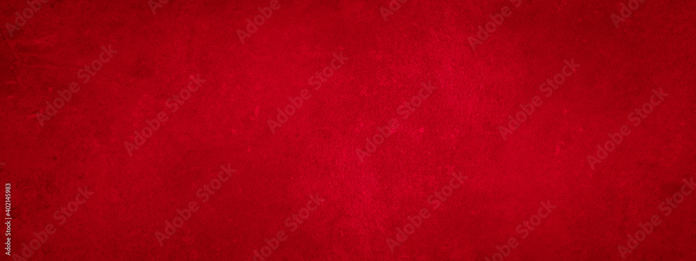 Dark red concrete paper texture background banner panorama - obrazy, fototapety, plakaty 