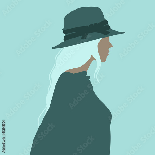 Beautiful woman wearing hats