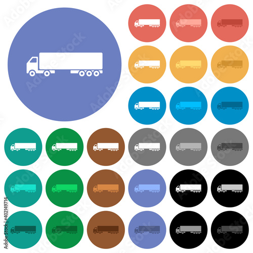 Free Download Camion round flat multi colored icons - GFXLoad