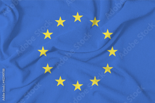 cotton fabric flag of the european union illustrating nationalism