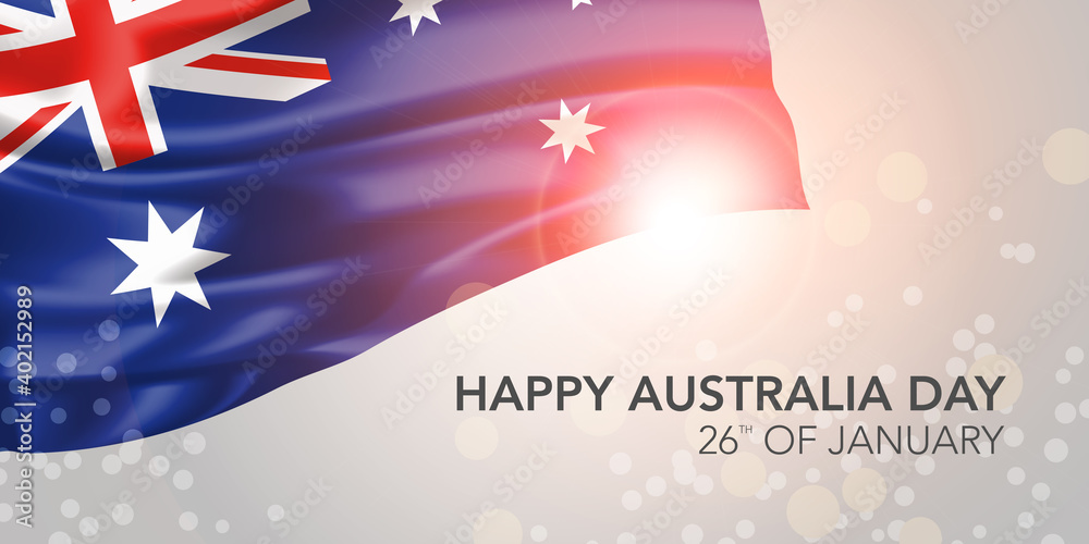 Happy Australia day vector banner, greeting card. Happy Australia day vector banner, greeting card.