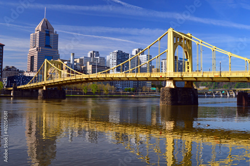 Sixth Street Bridge crosses the Allegheny River in  Pittsburgh