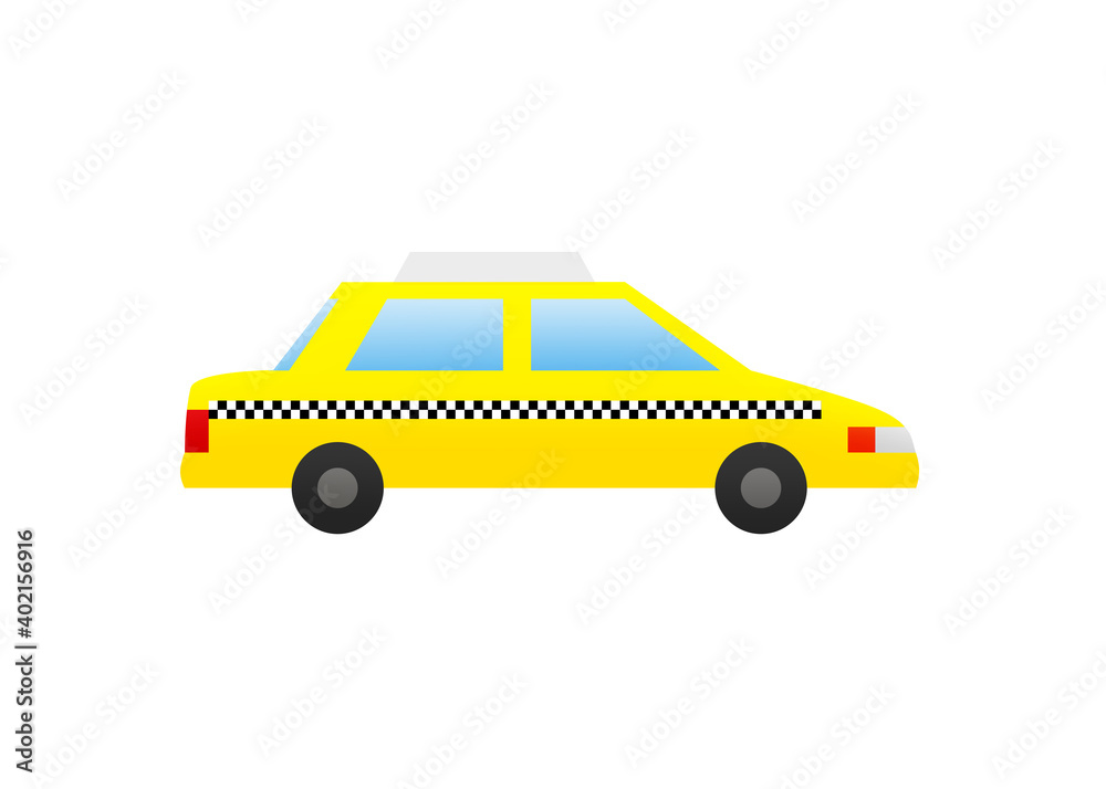 A yellow taxi from New York city