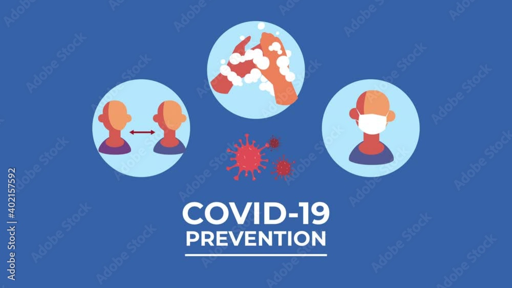 covid19 pandemic prevention methods and lettering animation covid19 pandemic prevention methods and lettering animation